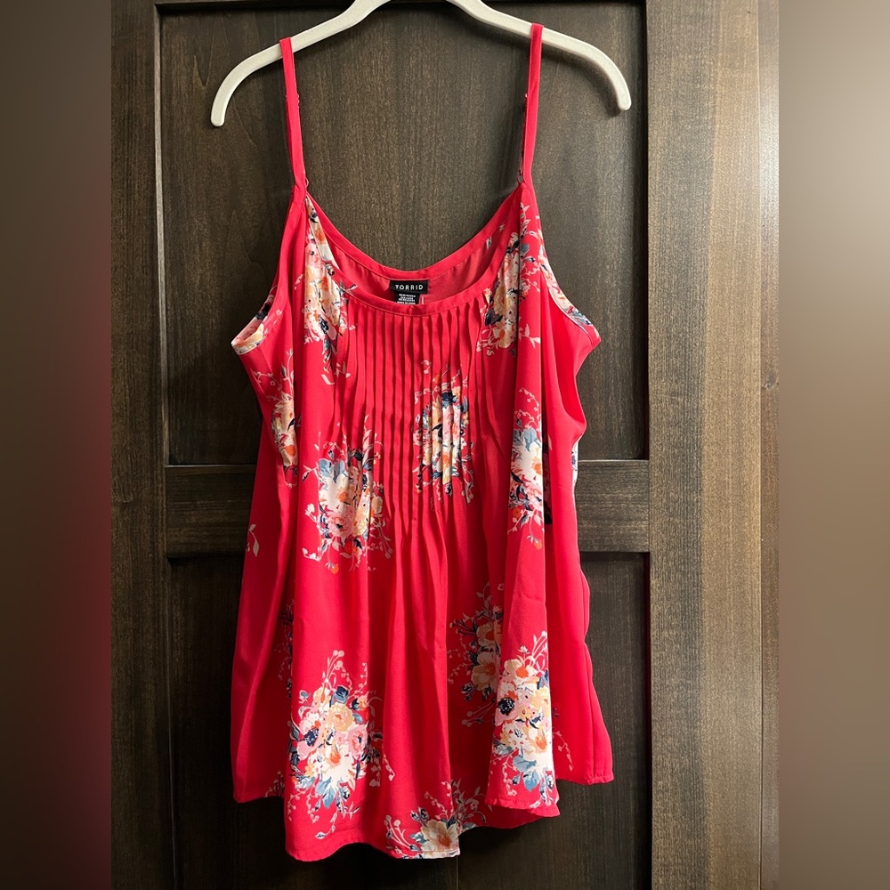 Torrid Vibrant Red Floral Camisole